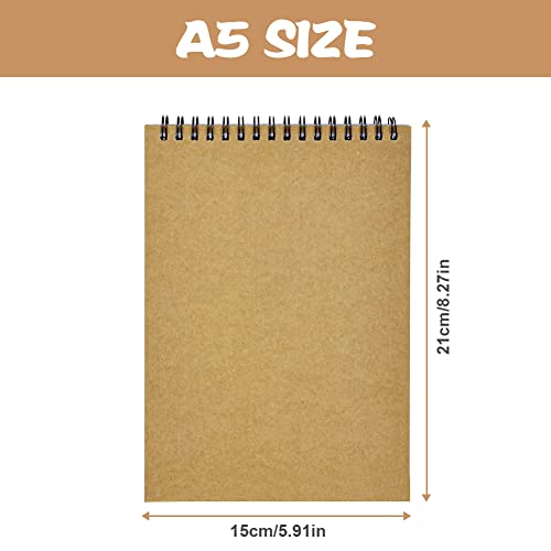 OFFCUP Drawing Pad, 2pack A5 Spiral Bound Notebook - Image 2