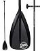 Super Paddles Carbon Fiber SUP Paddle - 3-Piece Adjustable Stand Up Paddle with Paddle Bag Carbon Fiber Series Sport - Carbon Fiber Shaft, Nylon Composite Blade