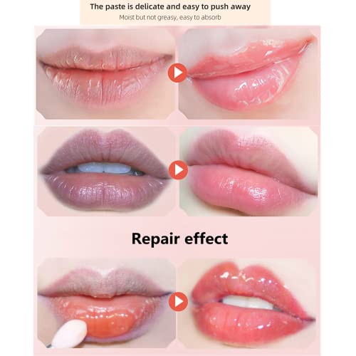 2Pcs Bee Balm,Bee Balm Lip Balm Honey Pot,Honey Lip Mask,Lip Balm,Lip Exfoliating Bee Balm Sleeping Lip Mask With Brush Lip Care Products #TOP3