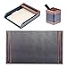 Dacasso Walnut & Black Leather Luxury 3 Piece Set - Blotter Pad & Desk Mat Organization Essentials - Executive Decor and Desk Surface Protector