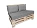 Chilly pilley Sevilla Cuscino per pallet impermeabile, impermeabile, da giardino, impermeabile, con chiusura lampo, per pallet