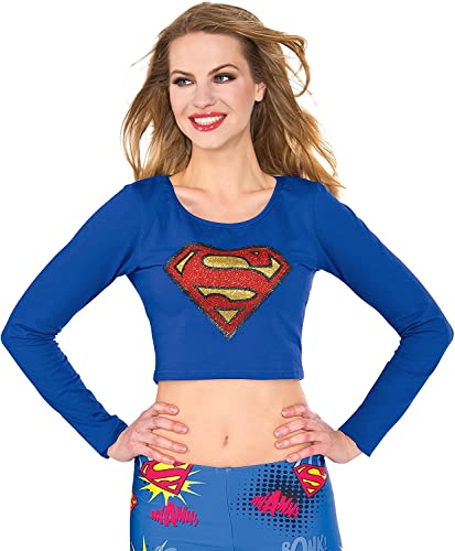 Rubie's DC Superheroes Supergirl Adult Long Sleeve Crop Top