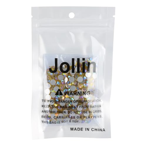 Image of Jollin Crystal Flatback Rhinestones Gems for Crafts 6.4mm SS30, Lemon AB | Glue Fix, 288pcs Glass Rhinestones for Bedazzling, Clothes, Tumblers, Nail Art, Shoes, Bags, Caps & Accessories Decoration