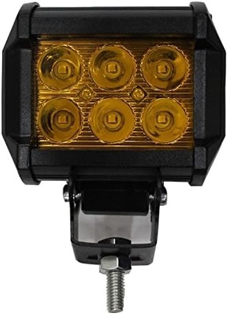 PRIKNIK 6 LED Fog Light / Work Light Bar Spot Beam Off Road Driving Lamp 1 Pc 30W Cree, Universal Fitting hence Good Fit LED Work LightsCompatible with Royal Enfield, Truck, Car, ATV, SUV, Jeep all Bikes and Cars(Amber Yellow)-Compatible With Honda Accord Type 4 (2012-2015)