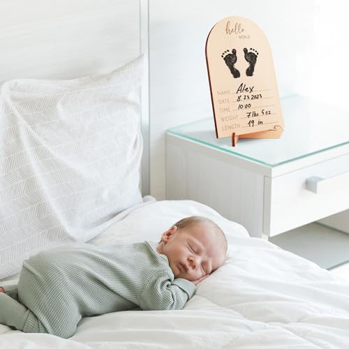 Kibaga KIBA-ULTRAFRAME_23-073 Cute Wooden Ultrasound Picture Frame - Beautiful Double Sided Sign For The Announcement Of Your Pregnancy Or Baby'S Birth - Nursery Decor Sonogram Photo Frame & Pregnancy Gift thumb #4