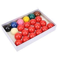 BuyWeek Snooker Kugeln Set, 22 Stück 52,5 mm/2,1 Zoll Harz Snooker Balls Set für Britisches Billard Turniere und Freizeit