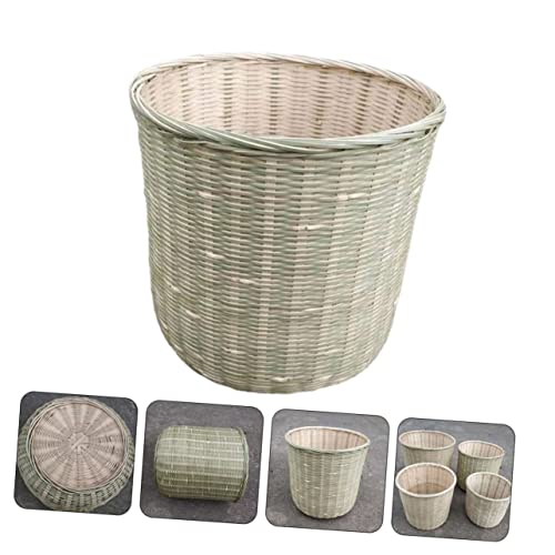 Canasta rectangular de bambú para basura y almacenamiento miniatura 2