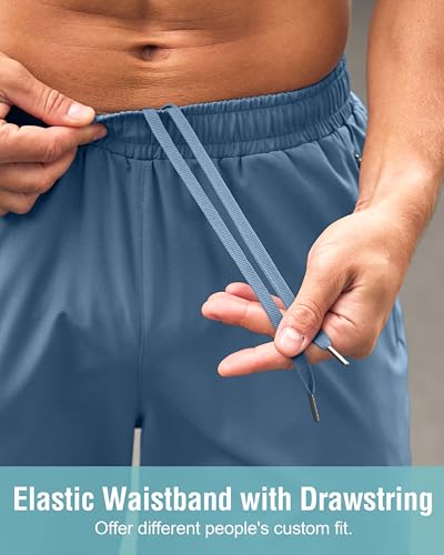 Image of G Gradual Men's Athletic Running Shorts with Zipper Pockets Quick Dry 7 inch / 5 inch / 9 inch Workout Gym Shorts for Basketball Hiking