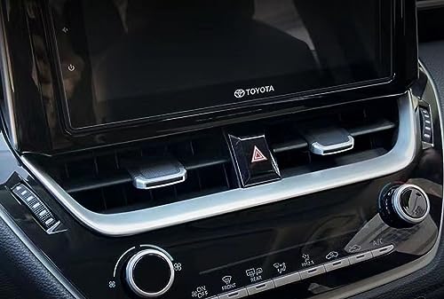 Jieosdin JE000202300029-1 Car Accessories Center Console Screen Dash Board Side Air Conditioning A/C Vent Panel Frame Cover Trim Matte Silver Fit thumb #1