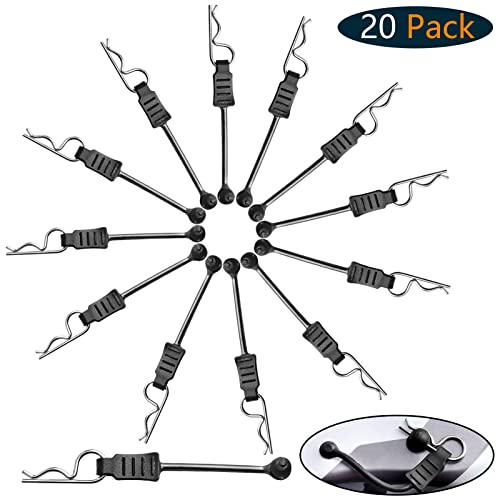 Gohobby Rc Body Clips With Pull Tabs For Traxass Trx4 Arrma Axial Scx10 Redcat Hsp Himoto 1/8 1/10 Rc Car Shell, 20-Pack (Silver) #TOP2