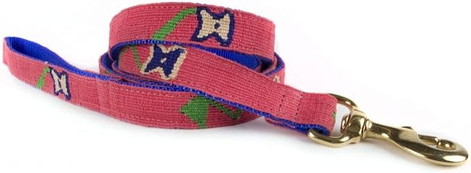 Handmade Cotton Weave Dog Leash - Camas Flower (4 Ft x 1 Inch)