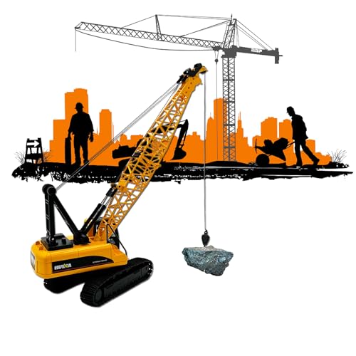 Gemini&Genius Crane Toys for Kids, Construction Vehicles Crane, Truck Toy Construction Equipment - Ideal Gift for Kids, 1:35 Scale-15 Length