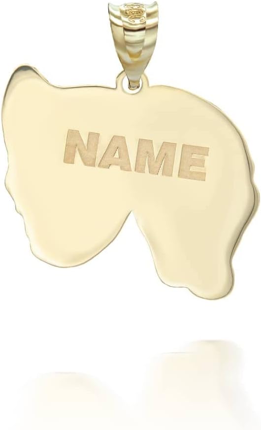 Personalized Name 14K Yellow Gold Theater Arts Drama Faces Pendant Necklace Custom Made Any Name