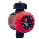 Dramm ColorStorm Premium Water Hose Timer, Mechanical, Turns Water Off Automatically, Up to 120 Minutes of Run Time, Compact for Lawn, Drip, Soaker Hose and Garden, Red