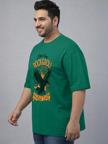 Image of Veirdo Men's Pure Cotton Half Sleeve Plus Size Printed T-Shirts, Stylish, Comfortable & Durable Cotton Tees | Sizes: S to 2XL