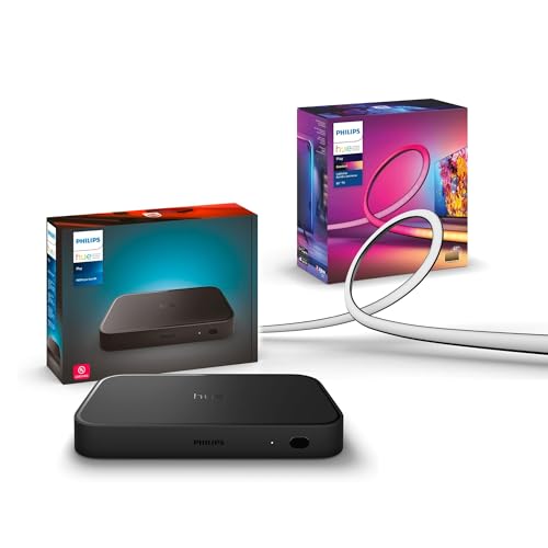 Image of Philips Hue Play HDMI Sync Box 8K + Gradient 75 inch Smart TV Light Strip - Sync Your Video Games, Movies, and Music - Requires Hue Bridge - Supports Dolby Vision HDR10+ - Control with Hue App