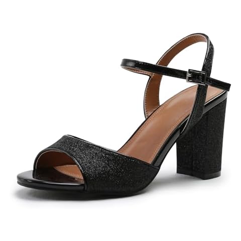 Fashion Thirsty Glitter Block Heel Sandals Cover
