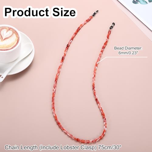 Image of uxcell Eyeglass Chains for Women, Resin Eyeglass Holder Chains Adjustable Sunglasses Lanyards Holder Chains