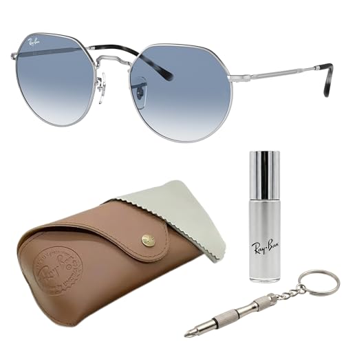 Image of Ray-Ban RB3565 JACK Square-Round Shaped Sunglasses for Men & Women with Official RAYBAN Eyewear Kit