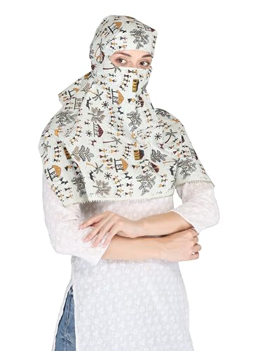 Image of Sun Protection Summer Wear Scarf Mask Face Cover Head Bandana For Women Girls Dupatta Hijab