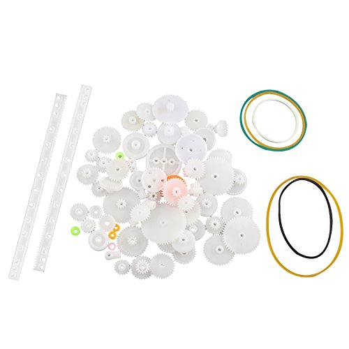 HALJIA 75 Tipos de Engranajes de plástico Robot Engranaje del Motor Piezas del Kit de Modelo de Bricolaje