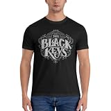 Casography The Black Band Keys Shirt Men's Standard Version Crew Neck Short Sleeve Tops Youth Cool Tees Black Large