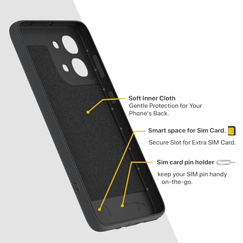 Image of Outlouders Back Cover for Oppo F31 5G / Oppo F33 5G | Full Camera Protection | TPU Soft Flexible Shockproof Bumper Case (Grey)