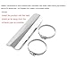 Klanata Motorcycle Exhaust Heat Shield, Heat Wrap for Exhaust Pipe, Universal Muffler Cover Heel Guar, 228 x 64mm / 9'' x 2.5'', for Motorbikes with 50mm-70mm Exhaust Pipe Diameter
