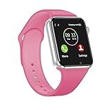 Smart Watch for Android iOS Phones Compatible iPhone Samsung LG, 321OU Touchscreen Bluetooth Smartwatch Fitness Tracker Watch with Speaker SIM SD Card Slot Camera for Men Women Kids (Red)