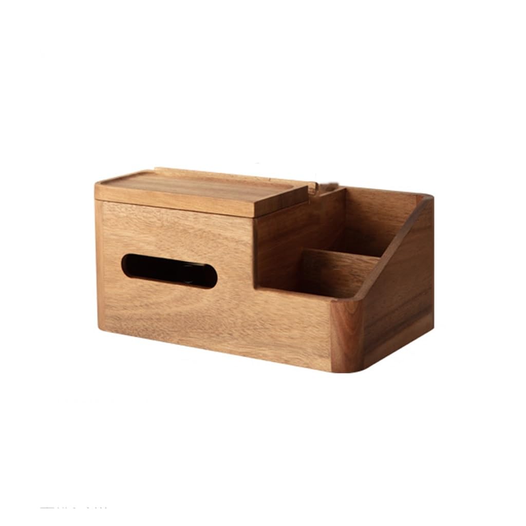 Couvercle de boîte à mouchoirs Multifonctionnel en Bois Papier tiroir boîte Maison Chambre Salon à mouchoirs Bureau de Rangement