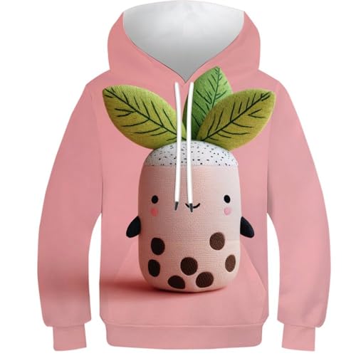 Sweat-shirt Thé à Bulles Imprimé 3D : Fini les Vêtements Fragiles pour Enfant
