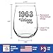 Bevvee Vintage 1963 Stemless Wine Glass - 63rd Birthday Gifts for Women & Men Turning 63 - Bday Party Decor - Large 17 oz