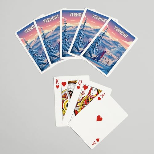 Lantern Press Vermont, Shred The Gnar, Naipes Poker miniatura 7