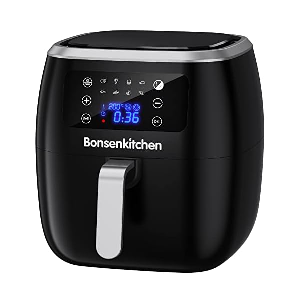 Bonsenkitchen Freidora sin Aceite 6L, Freidora Aire Caliente con 9  Programas, Temperatura y tiempo ajustable, freidora… – MovilesOferta