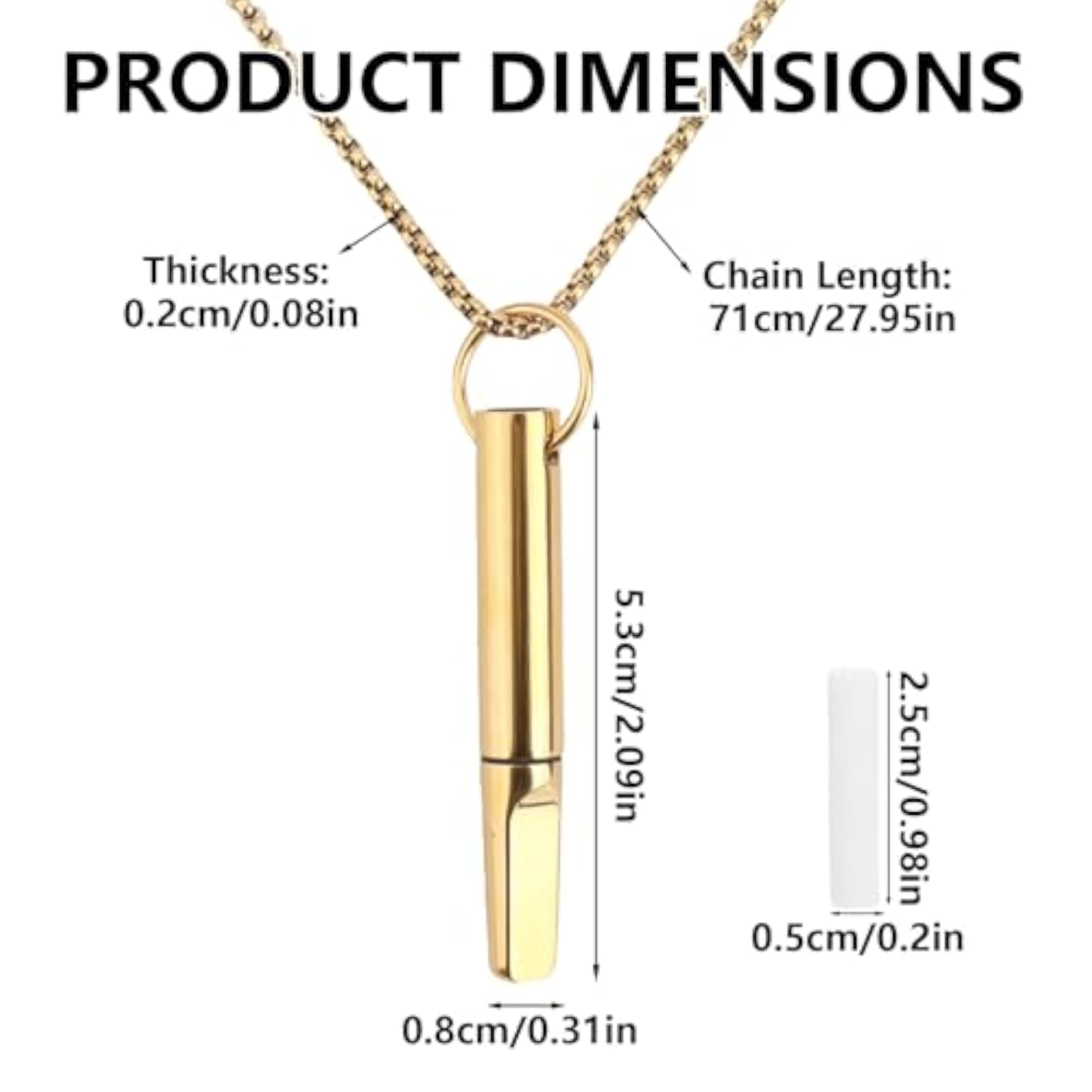 Mindfulness Breathing Necklace, Titanium Steel Pendant