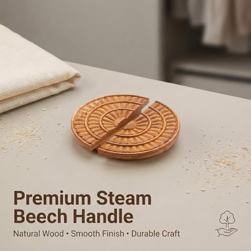 Image of Wardrobe Handle /Teak Wood Handle for Cabinet & Wardrobe /Wooden Pull Handle /Door Handle (6 x3 Inch) Natural Wood Finish-| 3 Years Warranty |