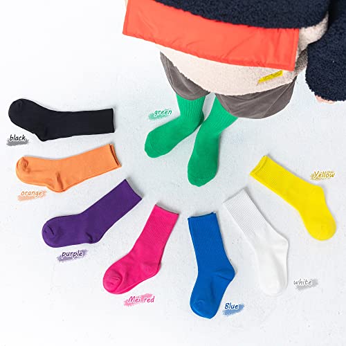 MINI PANDA crew socks for girls 8 pairs of cute socks for girls2