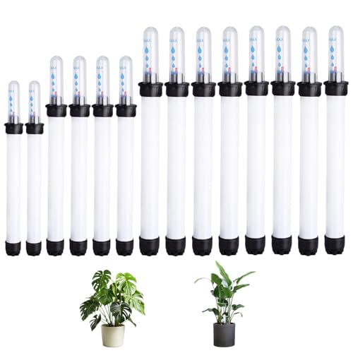 14 Stück Wasserstandsanzeiger Pflanzen,Gießanzeiger Zimmerpflanzen,Wasserstandsanzeiger Hydrokultur,Wasseranzeiger für Pflanzen für Topfpflanzen, Blumenkästen, Garten, Bodenmessgerät,16.5/20/22.8cm