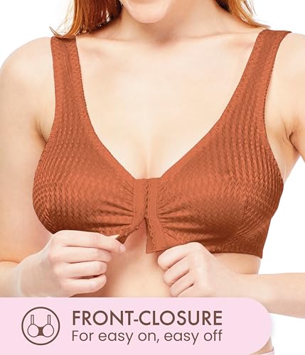 image for Carole Martin Full-Freedom Comfort Front Closure Bra for Women, Wirele