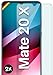 Produktbild moex Panzer Schutz Glas für Huawei Mate 20 X Schutzfolie robust und kratzfest, bruchsichere Panzerfolie Displayschutz, HD Klar Glass Screen Protector, 2x Stück