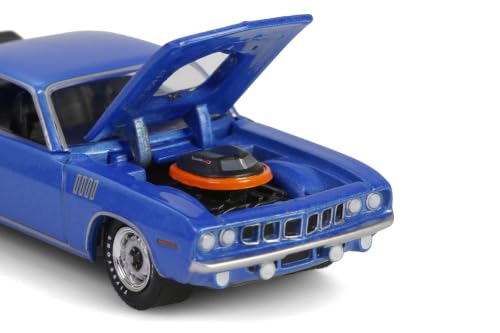 Modelo a escala 1:64 carro 1971 440 6bbl Blue Metallic miniatura 7