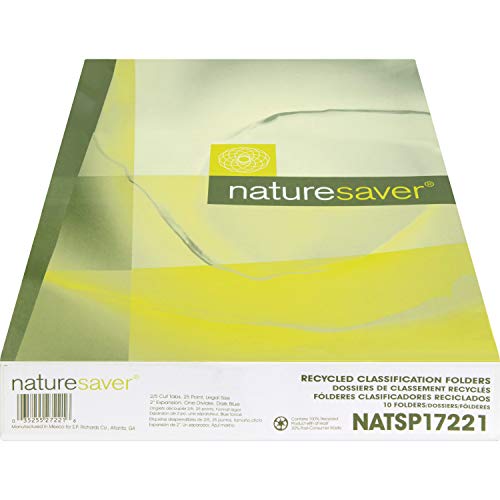 Nature Saver Classification Folders, Dark Blue (Natsp17221) #TOP3