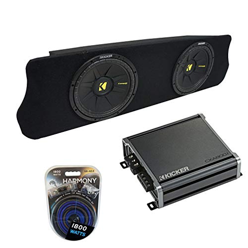 Kicker CWCS10 Compatible with Ford Mustang Coupe 1994-2004 Bundle CompC Dual 10