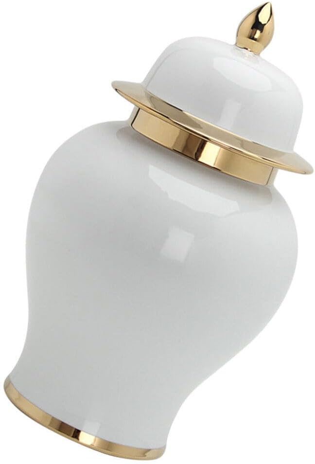 Ceramic Ginger Jar Vase for Dried Flowers Decorative Table Centerpiece for Decor Minimalist Design