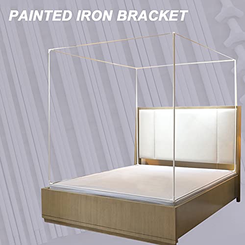 Moustiquaire pour lit avec portes à glissière tente de lit rose 150x200 rideaux de chambre