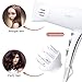 Lightweight Professional Ionic Hair Dryer CONFU 1875W Fast Drying Quiet Blow Dryer with 2 Speed 3 Heat Cool Setting Nozzle Diffuser Hairdryers Bag ETL Certified White