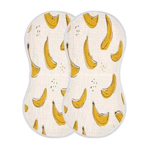 Kigai Bananas Baby Burp Cloths Extra Soft and Absorbent Burping Rags Cotton Burping Clothes Baby Washcloths for Newborn Boys Girls - 1 Pack2