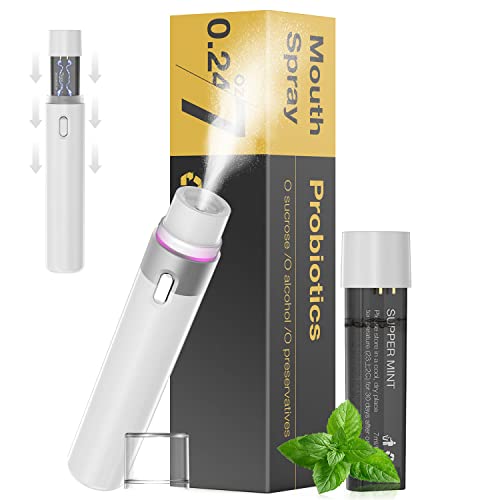 Electronic Breath Spray For Bad Breath, Dry Mouth Spray, Super Mint Flavor Auskit Rechargeable Oral Care Mist, Oral Care Mouth Freshener #TOP4