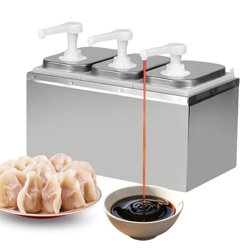 IDAMAKON Distributeur de sauce ketchup de 4 l, distributeur de sauce, distributeur de sauce