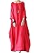 Produktbild Frauen Im Eleganten Baumwolle Und Leinen Maxi - Kleid, Weite Röcke Und Größe Red S